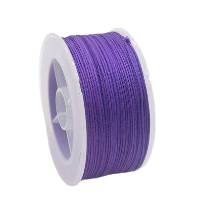 HZLXF1 1mm 1.3mm 1.8mm 2mm Nylon Cord Thread Knot Macrame Cord Bracelet Braided String DIY Tassels Beading Thread (Color : Bright Purple, Size : 1.3mm 21m)