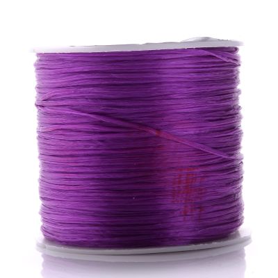 HZLXF1 60m 0.8mm Strong Elastic Crystal Beading Cord for Bracelets Stretch Thread String Necklace Suitable for DIY Jewelry Making Cords Line (Color : Purple red)