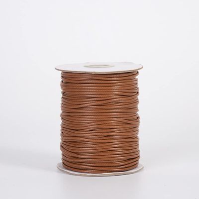 HZLXF1 0.5-5mm Black Waxed Cord Waxed Thread String Strap Necklace Rope Suitable for Jewelry Making DIY Bracelet Necklace Accessories (Color : Light Coffee Color, Size : 0.5mm 20M)