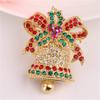Christmas Rhinestone Crystal Brooch Assorted Xmas Brooch Pins Set for Christmas Party Gift Tree Craft DIY Dcor view 2