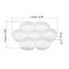 PATIKIL 7 Wells Acrylic Paint Palette, 3 Pack Painting Pallet Holder Flower Round Shape Art Supplies for Watercolor Gouache Oil Paint Art, White view 2