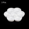 PATIKIL 7 Wells Acrylic Paint Palette, 3 Pack Painting Pallet Holder Flower Round Shape Art Supplies for Watercolor Gouache Oil Paint Art, White view 3