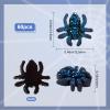 GORGECRAFT 60Pcs 13mm Halloween Spider Flatback Charms Opaque Resin Cabochons Spider Buttons Sew On Christmas Scrapbooking Embellishments & Decorations with Rhinestone for Crafts view 2