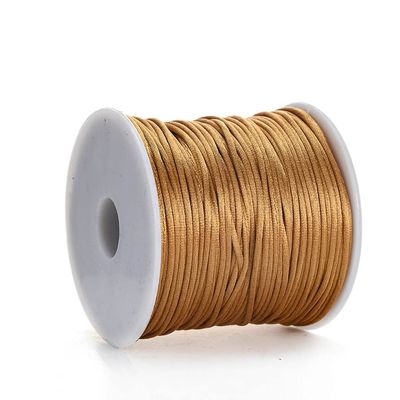 HZLXF1 50m/Roll 1mm Cotton Card Multicolor String Nylon Rope for Jewelry Making Accessories DIY Braided Bracelet (Color : Brown)