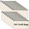 Cruleen 20 PCs Blank canvas Zipper Pouch, Makeup Bags Bulk Pencil Pouch with Sturdy ZipperMulti-Purpose DIY Crafts Toiletry Canvas Bags Case for Sublimation, Stationery & Cosmetic Storage (8.3x4.7) view 1