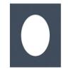 CountryArtHouse Navy Blue Acid Free 13x19 Oval Picture Frame Mat with White Core Bevel Cut for 11x14 Pictures - Fits 13x19 Frame - Pack of 1 Matboard view 3