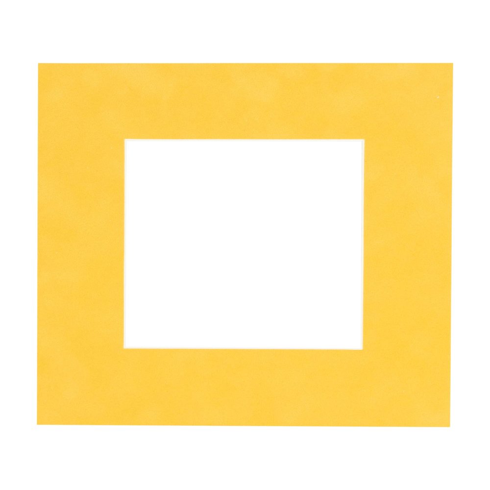 CountryArtHouse Bright Yellow Acid Free 27x27 Square Picture Frame Mat with White Core Bevel Cut for 22x22 Pictures - Fits 27x27 Frame - Pack of 1 Matboard