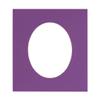 CountryArtHouse Dark Purple Acid Free 16x20 Oval Picture Frame Mat with White Core Bevel Cut for 13x19 Pictures - Fits 16x20 Frame - Pack of 1 Matboard view 1