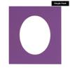 CountryArtHouse Dark Purple Acid Free 16x20 Oval Picture Frame Mat with White Core Bevel Cut for 13x19 Pictures - Fits 16x20 Frame - Pack of 1 Matboard view 2