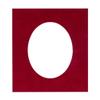 CountryArtHouse Bright Red Suede Acid Free 18x24 Oval Picture Frame Mat with White Core Bevel Cut for 13x19 Pictures - Fits 18x24 Frame - Pack of 1 Matboard view 1