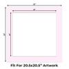 CountryArtHouse Soft Pink Acid Free 26x26 Square Picture Frame Mat with White Core Bevel Cut for 21x21 Pictures - Fits 26x26 Frame - Pack of 1 Matboard view 2