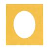 CountryArtHouse Bright Yellow Acid Free 8x12 Oval Picture Frame Mat with White Core Bevel Cut for 6x9 Pictures - Fits 8x12 Frame - Pack of 1 Matboard view 1