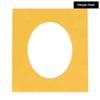 CountryArtHouse Bright Yellow Acid Free 8x12 Oval Picture Frame Mat with White Core Bevel Cut for 6x9 Pictures - Fits 8x12 Frame - Pack of 1 Matboard view 2