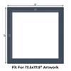 CountryArtHouse Navy Blue Acid Free 22x22 Square Picture Frame Mat with White Core Bevel Cut for 18x18 Pictures - Fits 22x22 Frame - Pack of 1 Matboard view 2