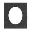 CountryArtHouse Dark Grey Suede Acid Free 10x12 Oval Picture Frame Mat with White Core Bevel Cut for 8x10 Pictures - Fits 10x12 Frame - Pack of 1 Matboard view 1