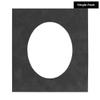 CountryArtHouse Dark Grey Suede Acid Free 10x12 Oval Picture Frame Mat with White Core Bevel Cut for 8x10 Pictures - Fits 10x12 Frame - Pack of 1 Matboard view 2