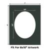 CountryArtHouse Black Acid Free 11x14 Oval Picture Frame Mat with White Core Bevel Cut for 8x10 Pictures - Fits 11x14 Frame - Pack of 1 Matboard view 2