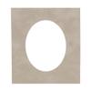 CountryArtHouse Light Grey Suede Acid Free 10x13 Oval Picture Frame Mat with White Core Bevel Cut for 8x10 Pictures - Fits 10x13 Frame - Pack of 1 Matboard view 1