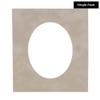 CountryArtHouse Light Grey Suede Acid Free 10x13 Oval Picture Frame Mat with White Core Bevel Cut for 8x10 Pictures - Fits 10x13 Frame - Pack of 1 Matboard view 2
