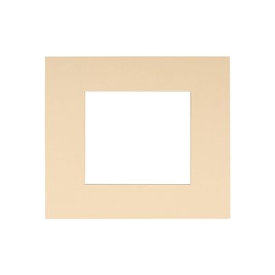 CountryArtHouse Beige Acid Free 22x22 Square Picture Frame Mat with White Core Bevel Cut for 18x18 Pictures - Fits 22x22 Frame - Pack of 1 Matboard