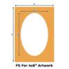 CountryArtHouse Golden Orange Acid Free 5x7 Oval Picture Frame Mat with White Core Bevel Cut for 4x6 Pictures - Fits 5x7 Frame - Pack of 1 Matboard view 2