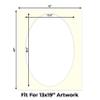 CountryArtHouse Textured Cream Acid Free 16x20 Oval Picture Frame Mat with White Core Bevel Cut for 13x19 Pictures - Fits 16x20 Frame - Pack of 1 Matboard view 2