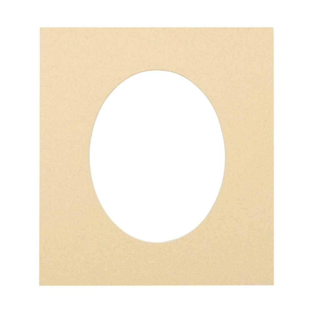 CountryArtHouse Tan Acid Free 13x19 Oval Picture Frame Mat with White Core Bevel Cut for 11x14 Pictures - Fits 13x19 Frame - Pack of 1 Matboard