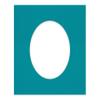 CountryArtHouse Teal Blue Acid Free 8x10 Oval Picture Frame Mat with White Core Bevel Cut for 6x8 Pictures - Fits 8x10 Frame - Pack of 1 Matboard view 3