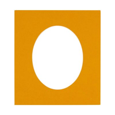 CountryArtHouse Golden Orange Acid Free 24x36 Oval Picture Frame Mat with White Core Bevel Cut for 20x24 Pictures - Fits 24x36 Frame - Pack of 1 Matboard