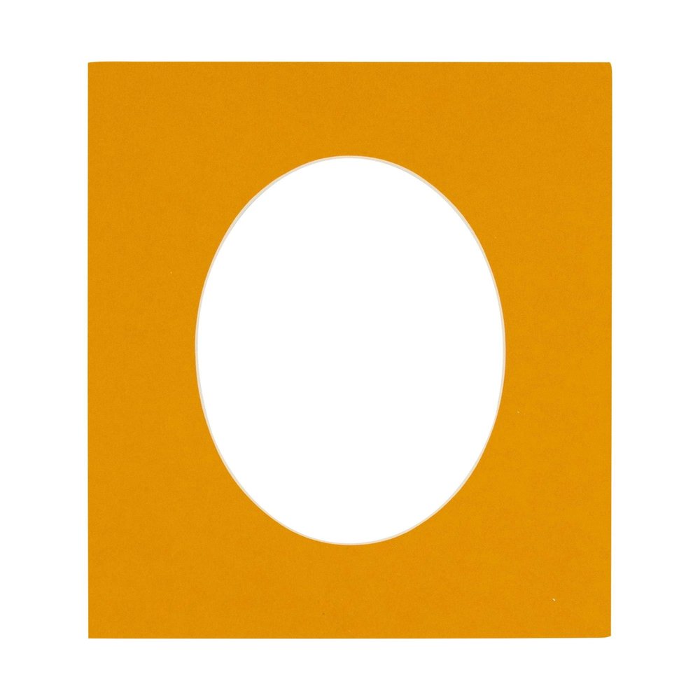 CountryArtHouse Golden Orange Acid Free 24x36 Oval Picture Frame Mat with White Core Bevel Cut for 20x24 Pictures - Fits 24x36 Frame - Pack of 1 Matboard