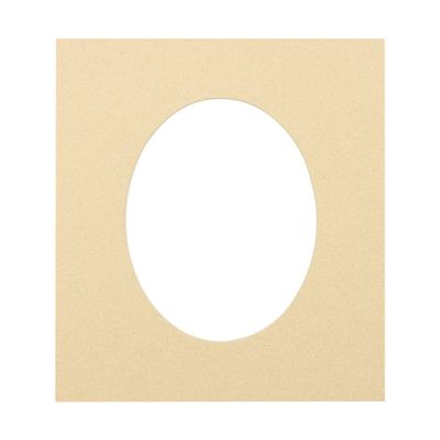 CountryArtHouse Tan Acid Free 16x20 Oval Picture Frame Mat with White Core Bevel Cut for 11x17 Pictures - Fits 16x20 Frame - Pack of 1 Matboard