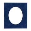 CountryArtHouse Navy Blue Suede Acid Free 6x8 Oval Picture Frame Mat with White Core Bevel Cut for 4x5 Pictures - Fits 6x8 Frame - Pack of 1 Matboard view 1