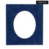 CountryArtHouse Navy Blue Suede Acid Free 6x8 Oval Picture Frame Mat with White Core Bevel Cut for 4x5 Pictures - Fits 6x8 Frame - Pack of 1 Matboard view 2
