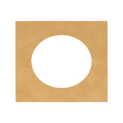 CountryArtHouse Beige Suede Acid Free 10x10 Circle Picture Frame Mat with White Core Bevel Cut for 6x6 Pictures - Fits 10x10 Frame - Pack of 1 Matboard