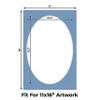 CountryArtHouse Brittany Blue Acid Free 12x18 Oval Picture Frame Mat with White Core Bevel Cut for 11x16 Pictures - Fits 12x18 Frame - Pack of 1 Matboard view 2
