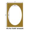 CountryArtHouse Metallic Gold Acid Free 12x18 Oval Picture Frame Mat with White Core Bevel Cut for 11x16 Pictures - Fits 12x18 Frame - Pack of 1 Matboard view 2