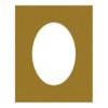 CountryArtHouse Metallic Gold Acid Free 12x18 Oval Picture Frame Mat with White Core Bevel Cut for 11x16 Pictures - Fits 12x18 Frame - Pack of 1 Matboard view 3