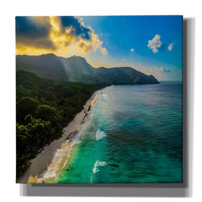 Epic Graffiti 'Seychelles' by Epic Portfolio, Canvas Wall Art, 16"x12"