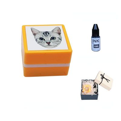 Custom-made Pet Figure DIY Seal Cat Dog Rabbit Avatar Stamp Personalize Portrait Chapter for Scrapbooking Card and Decorative (B)