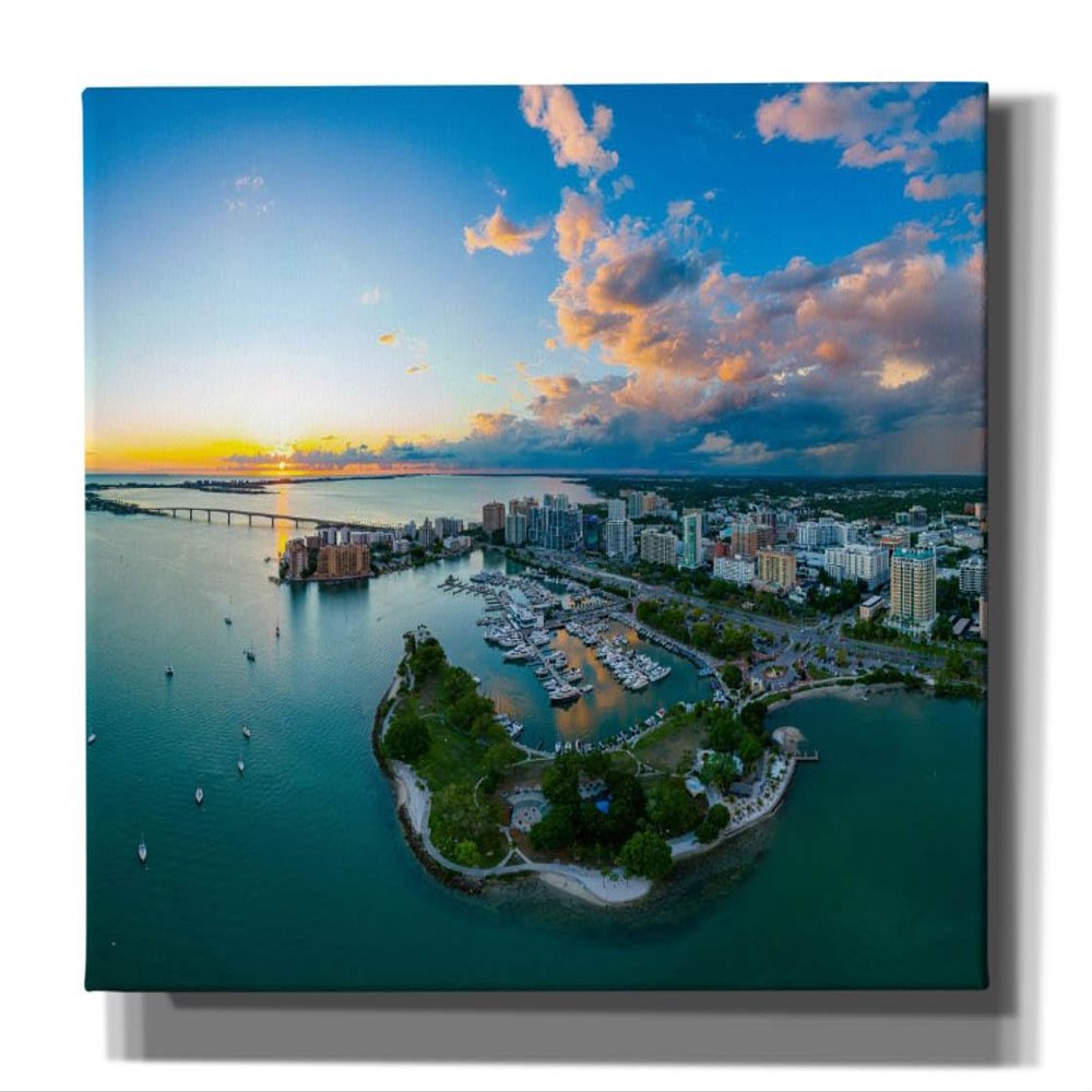 Epic Graffiti 'Sarasota Sunset 2 Crop' by Epic Portfolio, Canvas Wall Art, 60"x40"