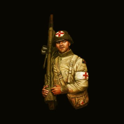 1/9 WWII American Soldier Bust Resin Figure Kit Miniature Resin Parts // ef8j-2 (unassembled and unpainted)