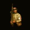 1/9 WWII American Soldier Bust Resin Figure Kit Miniature Resin Parts // ef8j-2 (unassembled and unpainted) view 1