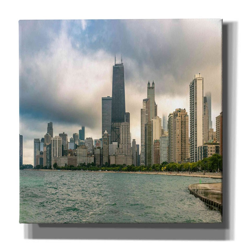 Epic Graffiti 'Cloudy Chicago Crop' by Epic Portfolio, Canvas Wall Art, 60"x40"