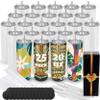 Joyclub 25 Pack 20 oz Sublimation Tumblers Bulk Sublimation Blanks for Heat Transfer Double Wall Insulated Straight SkinnyTumbler with Individually Gift Box and Shrink Wrap Film view 1