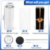 Joyclub 25 Pack 20 oz Sublimation Tumblers Bulk Sublimation Blanks for Heat Transfer Double Wall Insulated Straight SkinnyTumbler with Individually Gift Box and Shrink Wrap Film view 2