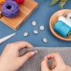AHANDMAKER 6 Pcs Flower Rhinestone Buttons - CZ Crystal Sliver Shank Decorative Buttons with Single Hole for Sewing Embellishments DIY Craft Jewelry Wedding Decoration view 3