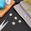 AHANDMAKER 6 Pcs Flower Rhinestone Buttons - CZ Crystal Sliver Shank Decorative Buttons with Single Hole for Sewing Embellishments DIY Craft Jewelry Wedding Decoration view 4