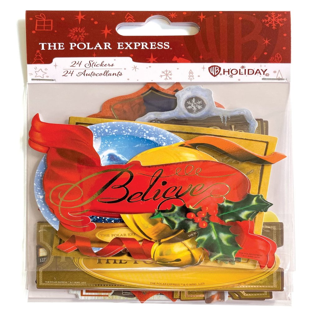 Paper House Productions The Polar Express 24-Piece Scrapbook Die-Cut Foil Accent Sticker Pack