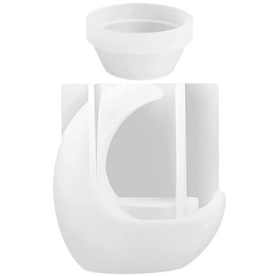EXCEART 1set Moon Shape Candlestick Silicone Mold DIY Tealight Holder for Home Decor Suitable for Epoxy Resin and Other Casting Materials for Crafting Unique Candle Holders