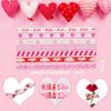 12 Yards Valentine Ribbons Red Pink Ribbons Love Cupid Decorative Grosgrain Ribbon XOXO Heart Valentine's Day Organza Ribbons 3/8" Wide for Gift Wrapping DIY Crafts Valentine Anniversary Party view 2